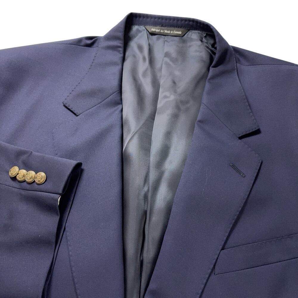 Coppley Loro Piana Wool Sport Coat Men's Size 54R Navy Blue Blazer Jacket Lined